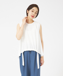 qualite | ストライプギャザーブラウス(シャツ/ブラウス)