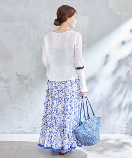 IENA(イエナ)の「《追加》【LES ATELIERS FRANCAIS DE CONFECTION】ロングスリーブトップス(シャツ/ブラウス・レディース・ホワイト/チャコールグレー/ブラック・FREE)」の6枚目の写真