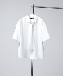 Art re A select | DRAPE BOWTIE LOOSE SHIRTS/2way ボウタイ ドレープ トロミ ルーズ 半袖 レギュラーシャツ(シャツ/ブラウス)