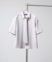 Art re A select | DRAPE BOWTIE LOOSE SHIRTS/2way ボウタイ ドレープ トロミ ルーズ 半袖 レギュラーシャツ(シャツ/ブラウス)
