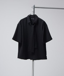 DRAPE BOWTIE LOOSE SHIRTS/2way ボウタイ ドレープ トロミ ルーズ 半袖 レギュラーシャツ