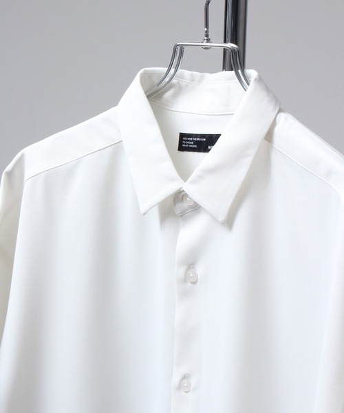 Art re A select（アトリエセレクト）の「DRAPE BOWTIE LOOSE SHIRTS/2way ボウタイ ドレープ トロミ ルーズ 半袖 レギュラーシャツ（シャツ/ブラウス・メンズ・ブラック/グレイッシュベージュ/ホワイト・L/M）」の6枚目の写真