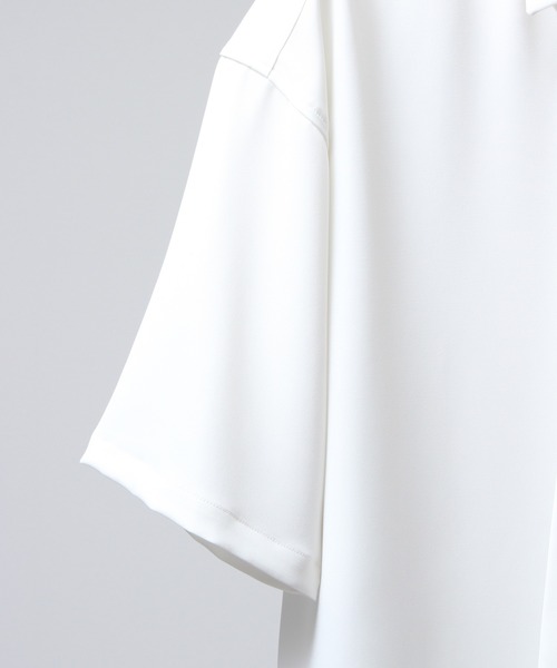 Art re A select（アトリエセレクト）の「DRAPE BOWTIE LOOSE SHIRTS/2way ボウタイ ドレープ トロミ ルーズ 半袖 レギュラーシャツ（シャツ/ブラウス・メンズ・ブラック/グレイッシュベージュ/ホワイト・L/M）」の8枚目の写真