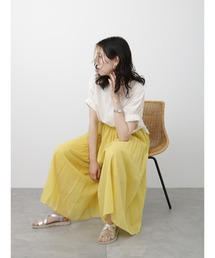 Samansa Mos2 blue | ボイルギャザースカーチョ(その他パンツ)