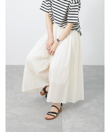 Samansa Mos2 blue | ボイルギャザースカーチョ(その他パンツ)