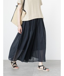 Samansa Mos2 blue | ボイルギャザースカーチョ(その他パンツ)