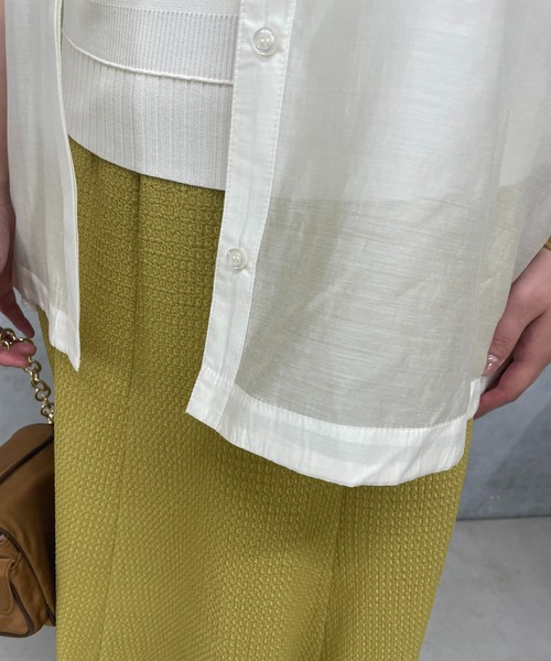 un dix cors（アンディコール）の「シアーボックスシャツ（シャツ/ブラウス・レディース・オフホワイト/チャコールグレー/オレンジ/グリーン・FREE）」の20枚目の写真