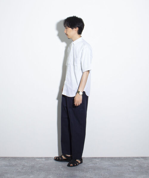 GLOSTER（グロスター）の「【GLOSTER/グロスター】ストライプ ボタンダウン半袖シャツ ストレッチ（シャツ/ブラウス・メンズ・グリーン系その他/ブルー系その他/イエロー系その他・S/M/L）」の21枚目の写真