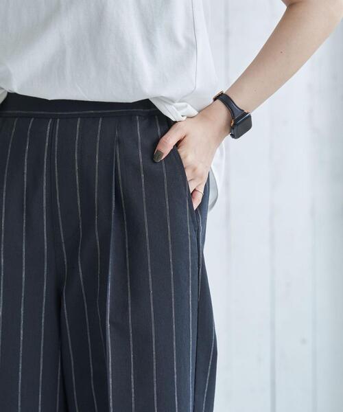 coen（コーエン）の「リネン混タックイージーパンツ（スラックス・レディース・ブラック/ベージュ・S/M/L）」の13枚目の写真