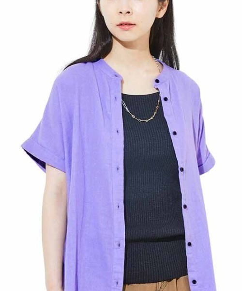 Live in comfort(リブインコンフォート)の「リブ イン コンフォート さらり涼感が心地いい 2-WAY和紙混ニットタンクトップ(タンクトップ・レディース・ベージュ/ネイビー/ブラック・MEDIUM/LARGE/X-LARGE/XX-LARGE/XXX-LARGE/SMALL)」の2枚目の写真