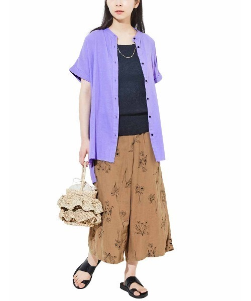 Live in comfort(リブインコンフォート)の「リブ イン コンフォート さらり涼感が心地いい 2-WAY和紙混ニットタンクトップ(タンクトップ・レディース・ベージュ/ネイビー/ブラック・MEDIUM/LARGE/X-LARGE/XX-LARGE/XXX-LARGE/SMALL)」の7枚目の写真