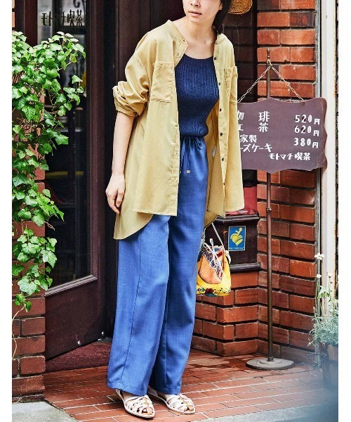 Live in comfort(リブインコンフォート)の「リブ イン コンフォート さらり涼感が心地いい 2-WAY和紙混ニットタンクトップ(タンクトップ・レディース・ベージュ/ネイビー/ブラック・MEDIUM/LARGE/X-LARGE/XX-LARGE/XXX-LARGE/SMALL)」の5枚目の写真