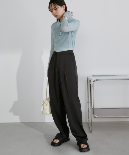 Aunt Marie's（アントマリーズ）の「【S,M,Lサイズ展開】タックサテン