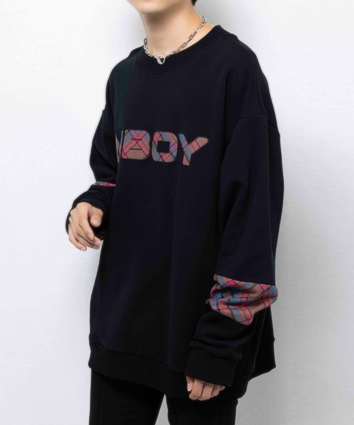 MILKBOY（ミルクボーイ）の「TEDDY CHECK ロゴ トップス（スウェット・レディース・A/B・FREE）」の7枚目の写真