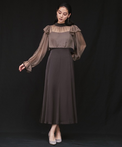 ★月末SALE★GIRL シアーフリルブラウス キャミワンピース オケージョン セール】シアーフリルブラウス・キャミソールワンピース