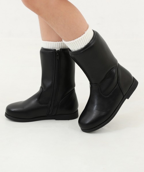 devirock(デビロック)の「撥水 ロングブーツ(ブーツ・キッズ・ブラック/アイボリー・21.0cm/19.0cm/20.0cm/23.0cm/22.0cm/18.0cm/17.0cm)」の2枚目の写真