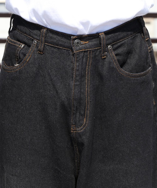 ８(eight)（エイト）の「カラーワイドバギーパンツ（デニムパンツ・メンズ・ブラック/パープル/グリーン/ブラウン・MEDIUM/LARGE）」の10枚目の写真