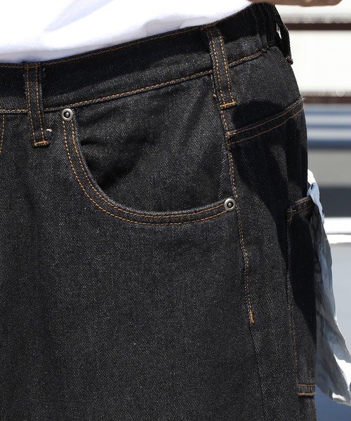 ８(eight)（エイト）の「カラーワイドバギーパンツ（デニムパンツ・メンズ・ブラック/パープル/グリーン/ブラウン・MEDIUM/LARGE）」の9枚目の写真