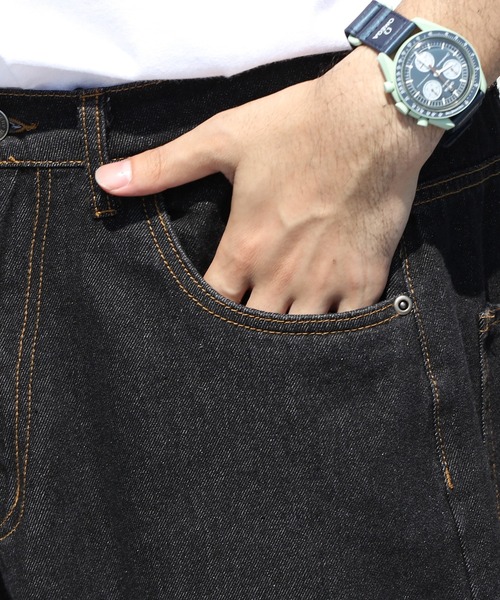 ８(eight)（エイト）の「カラーワイドバギーパンツ（デニムパンツ・メンズ・ブラック/パープル/グリーン/ブラウン・MEDIUM/LARGE）」の8枚目の写真