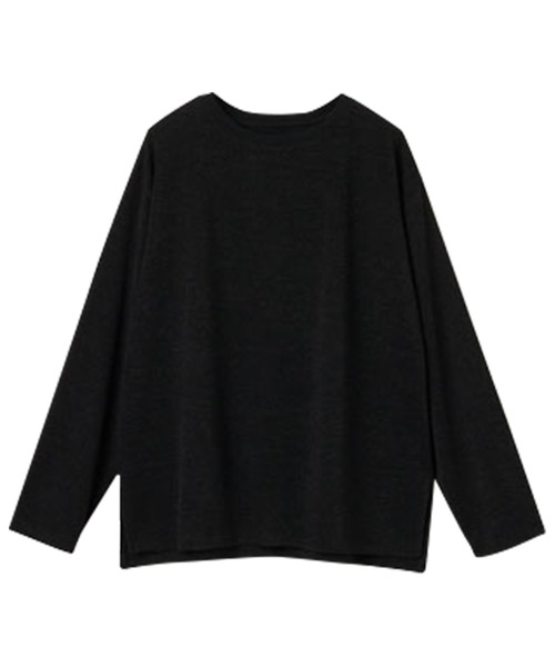 RANAN（ラナン）の「配色使いニットソープルオーバー（ニット/セーター・レディース・ブラック系/ブラック/グレイッシュベージュ/オレンジ/ブルー・M/L/LL）」の6枚目の写真