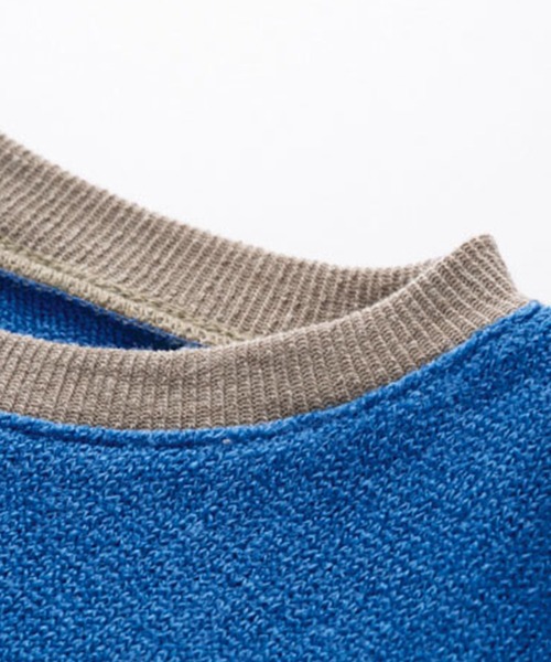 RANAN（ラナン）の「配色使いニットソープルオーバー（ニット/セーター・レディース・ブラック系/ブラック/グレイッシュベージュ/オレンジ/ブルー・M/L/LL）」の13枚目の写真