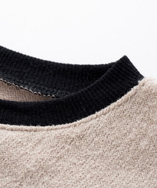 RANAN（ラナン）の「配色使いニットソープルオーバー（ニット/セーター・レディース・ブラック系/ブラック/グレイッシュベージュ/オレンジ/ブルー・M/L/LL）」の11枚目の写真