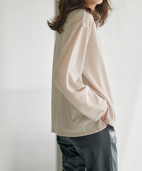 RANAN（ラナン）の「配色使いニットソープルオーバー（ニット/セーター・レディース・ブラック系/ブラック/グレイッシュベージュ/オレンジ/ブルー・M/L/LL）」の22枚目の写真