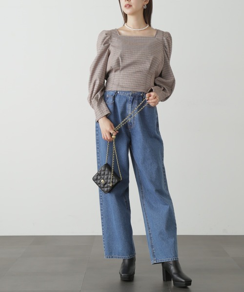 FREE'S MART（フリーズマート）の「◆スクエアネックボリュームスリーブ長袖ブラウス（シャツ/ブラウス・レディース・レッド系その他/カーキ/ホワイト系その他/ブラック系その他・FREE）」の14枚目の写真