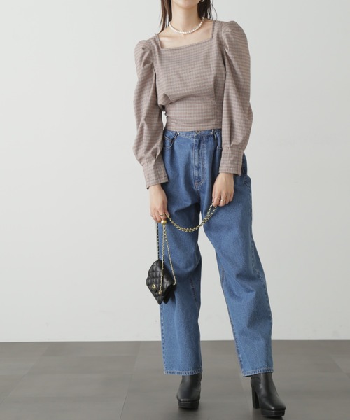 FREE'S MART（フリーズマート）の「◆スクエアネックボリュームスリーブ長袖ブラウス（シャツ/ブラウス・レディース・レッド系その他/カーキ/ホワイト系その他/ブラック系その他・FREE）」の15枚目の写真