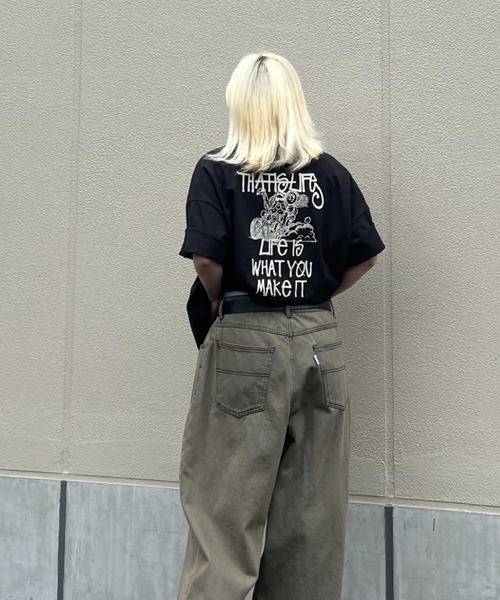 ラスト値下げ♡新品未使用♡HAVERSACKライムイエロービッグシルエットTEE FRUIT OF THE LOOM ロンT ヘビーウェイト リラックスフィット