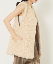 abahouse mavie | フェイクファーベスト(ベスト)