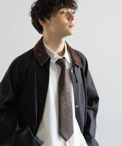 RAGEBLUE（レイジブルー）の「【MADE IN JAPAN】JAQUARD NECK TIE/ジャガード柄ネクタイ（ネクタイ・メンズ・ベージュ/ブルー/オリーブ/キャメル/グリーン/ダークブラウン/レッド系その他2/レッド系その他/ベージュ系その他2/ネイビー/ブラウン・FREE）」の3枚目の写真