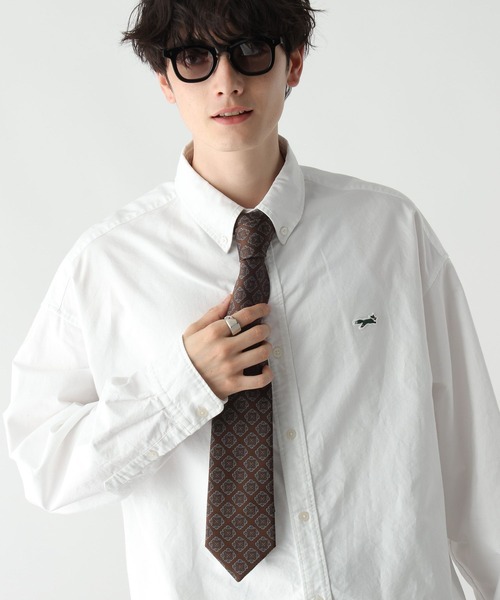 RAGEBLUE（レイジブルー）の「【MADE IN JAPAN】JAQUARD NECK TIE/ジャガード柄ネクタイ（ネクタイ・メンズ・ベージュ/ブルー/オリーブ/キャメル/グリーン/ダークブラウン/レッド系その他2/レッド系その他/ベージュ系その他2/ネイビー/ブラウン・FREE）」の19枚目の写真