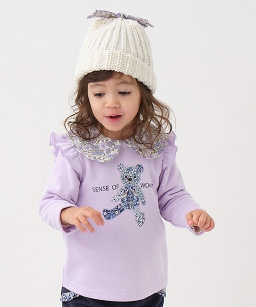 sense of wonder（センスオブワンダー）の「リバティうさくまプルオーバー（スウェット・キッズ・キナリ/ラベンダー/ピンク・110cm/80ｃｍ/100cm/90cm/120cm）」の2枚目の写真