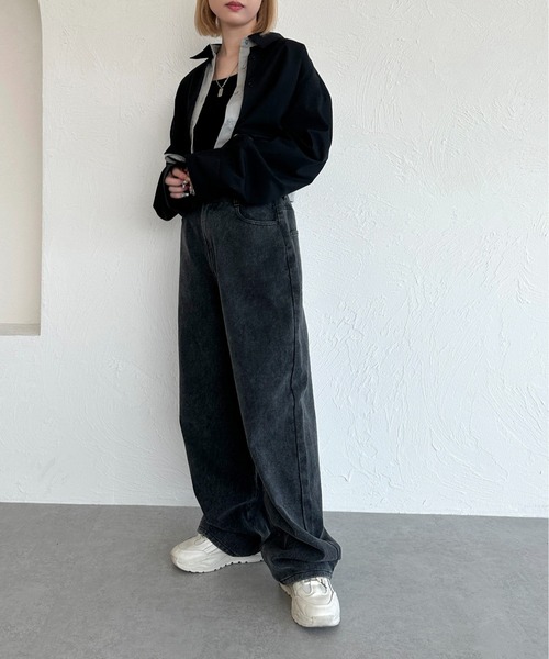 apres jour mignon(アプレジュールミニョン)の「レイヤードシャツ【ZOZOTOWN限定アイテム】(シャツ/ブラウス・レディース・ブルー系その他/ブラック/グレー・フリー/X-LARGE)」の16枚目の写真