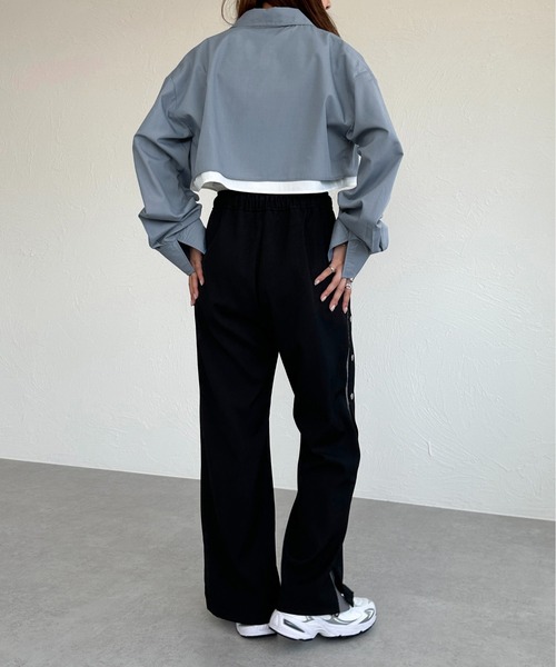 apres jour mignon(アプレジュールミニョン)の「レイヤードシャツ【ZOZOTOWN限定アイテム】(シャツ/ブラウス・レディース・ブルー系その他/ブラック/グレー・フリー/X-LARGE)」の11枚目の写真