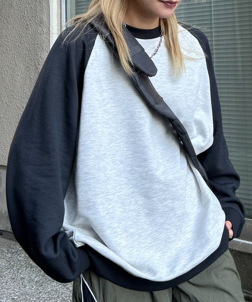 Confirm(コンファーム)の「【限定展開】ラグラン切替 / リブライン ビッグシルエット プルオーバースウェット カットソー ユニセックス 【Confirm】(スウェット・メンズ・チャコールグレー/カーキ/ネイビー/ブルー系その他/グレー系その他/グレー系・L/M)」の10枚目の写真