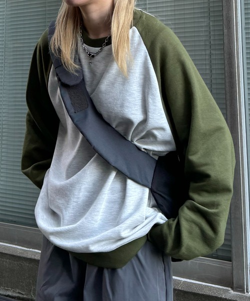 Confirm(コンファーム)の「【限定展開】ラグラン切替 / リブライン ビッグシルエット プルオーバースウェット カットソー ユニセックス 【Confirm】(スウェット・メンズ・チャコールグレー/カーキ/ネイビー/ブルー系その他/グレー系その他/グレー系・L/M)」の20枚目の写真