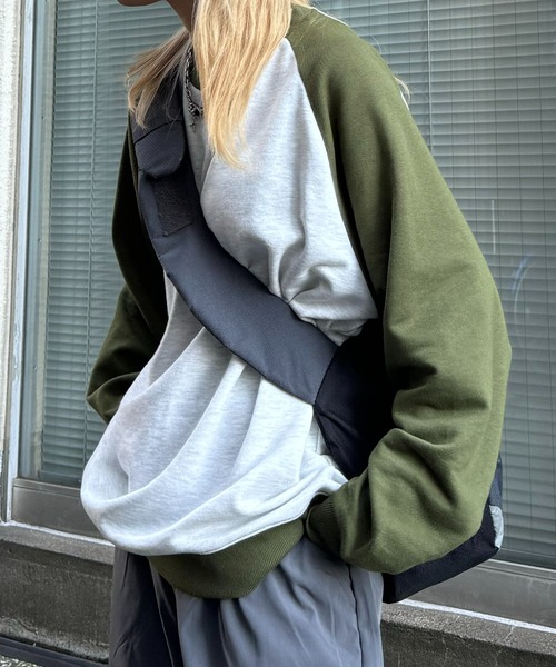 Confirm(コンファーム)の「【限定展開】ラグラン切替 / リブライン ビッグシルエット プルオーバースウェット カットソー ユニセックス 【Confirm】(スウェット・メンズ・チャコールグレー/カーキ/ネイビー/ブルー系その他/グレー系その他/グレー系・L/M)」の21枚目の写真