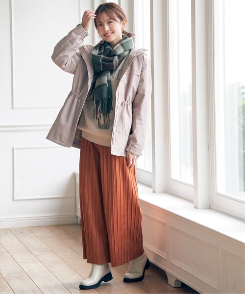 ikka（イッカ）の「抗菌加工マルチチェックマフラー（マフラー・レディース・ブルー/イエロー/レッド/パープル/グリーン/ブラック・FREE）」の14枚目の写真