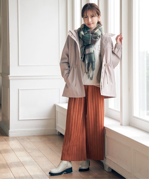 ikka（イッカ）の「抗菌加工マルチチェックマフラー（マフラー・レディース・ブルー/イエロー/レッド/パープル/グリーン/ブラック・FREE）」の15枚目の写真