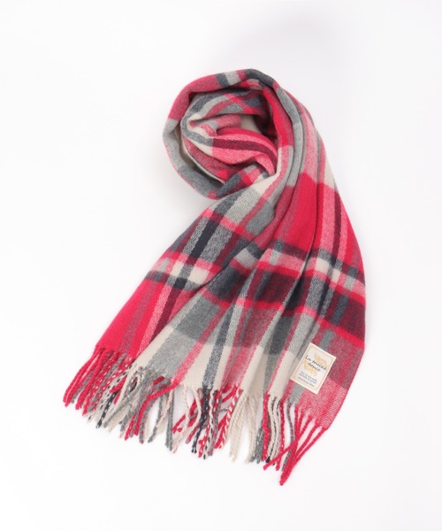 ikka（イッカ）の「抗菌加工マルチチェックマフラー（マフラー・レディース・ブルー/イエロー/レッド/パープル/グリーン/ブラック・FREE）」の6枚目の写真