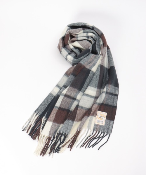 ikka（イッカ）の「抗菌加工マルチチェックマフラー（マフラー・レディース・ブルー/イエロー/レッド/パープル/グリーン/ブラック・FREE）」の2枚目の写真