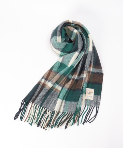 ikka（イッカ）の「抗菌加工マルチチェックマフラー（マフラー・レディース・ブルー/イエロー/レッド/パープル/グリーン/ブラック・FREE）」の16枚目の写真