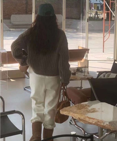 VitaFelice（ヴィータフェリーチェ）の「ハイネック オーバーリブ ボタン付き カーディガン（カーディガン/ボレロ・レディース・グレー/アイボリー/ブラック/ブラウン・FREE）」の17枚目の写真