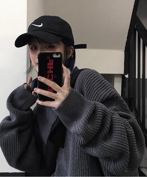 Anchor Smith(アンカー スミス)の「ビッグシルエット畦編みロールネックニット(ニット/セーター・メンズ・ブラック/スミクロ/ブルー・M/L/XL)」の21枚目の写真