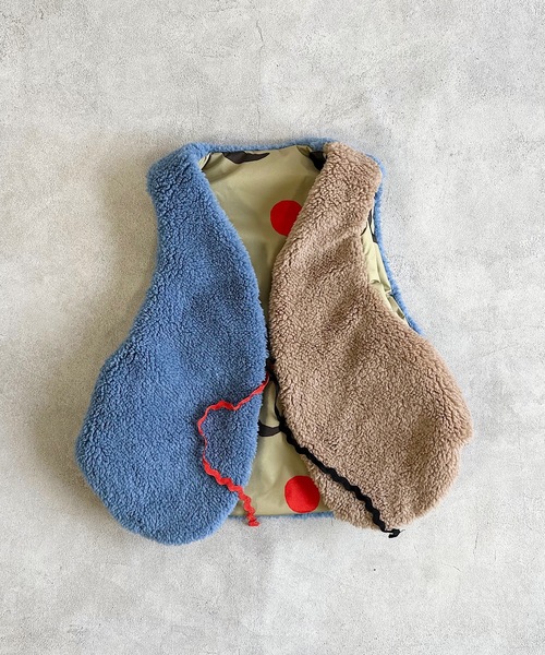 HOGAN RANCH WEAR（ホーガンランチウエア）の「ボアリバーシブルベスト（kids/S～L）（ベスト・キッズ・ピンク/ライトブルー・L/M/S）」の5枚目の写真