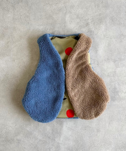 HOGAN RANCH WEAR（ホーガンランチウエア）の「ボアリバーシブルベスト（kids/S～L）（ベスト・キッズ・ピンク/ライトブルー・L/M/S）」の3枚目の写真