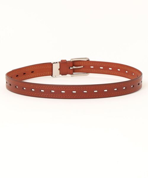 Right-on(ライトオン)の「35mm パンチングベルト(ベルト・メンズ・ライトブラウン/ブラック・フリー)」の3枚目の写真