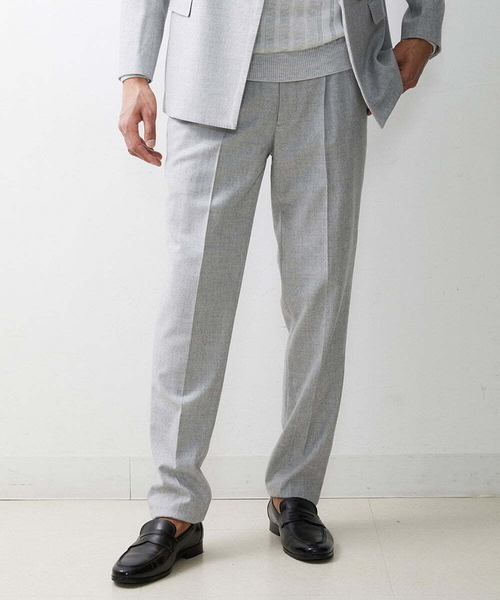 MICHEL KLEIN HOMME (ミッシェルクランオム)の「リラックススラックスパンツ(スラックス・メンズ・ライトグレー/ブラック・MEDIUM/LARGE/X-LARGE)」の13枚目の写真